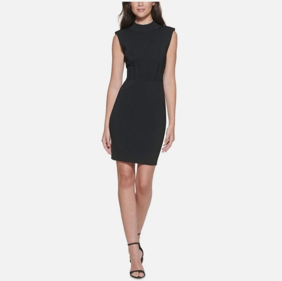 Guess Black Stretchy Knit Sleeveless Tank Dress XL - Picture 1 of 9